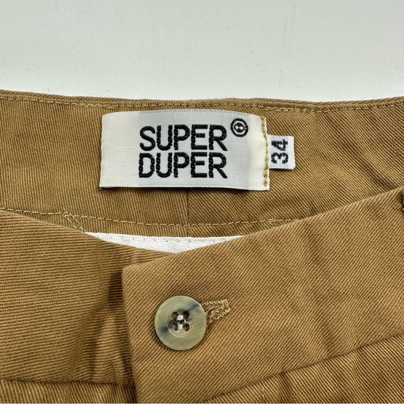 Super Duper Men’s Shorts Size 34 Burnt Orange Cotton Pockets Classic - Picture 3 of 6